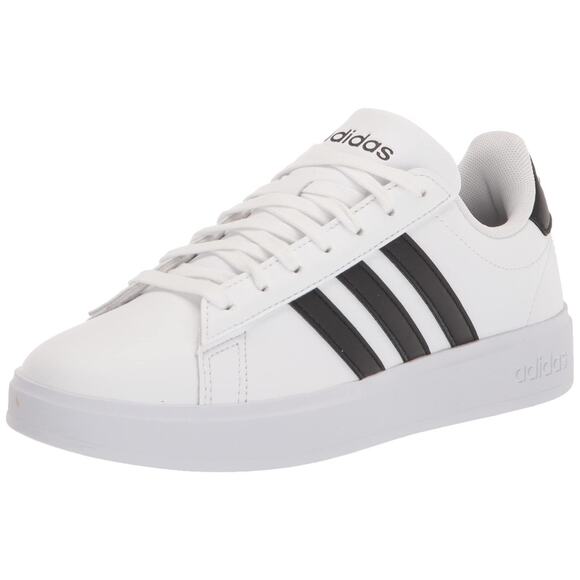 Adidas Womens Grand Court 2 Tennis Shoes White Black Size 6 Casual Sneaker New - Picture 2 of 7
